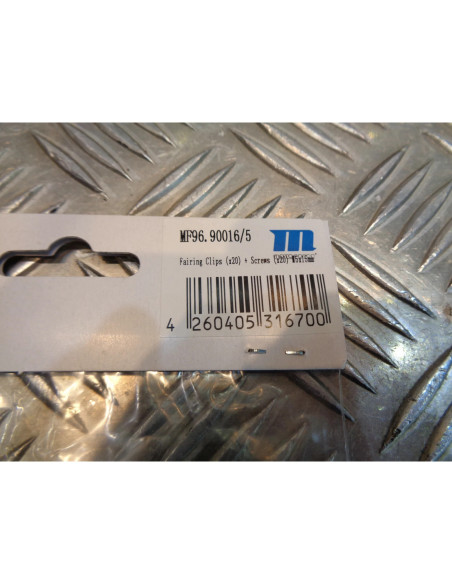 sachet de 20 vis et agrafes m5 x 15 mm visserie pour fixation cache carenage car