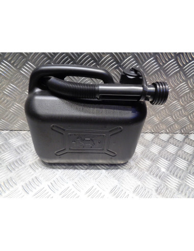 jerrican jerrycan bidon plastique noir 5 litre avec bec verseur essence gazoil b