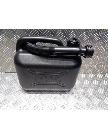 jerrican jerrycan bidon plastique noir 5 litre avec bec verseur essence gazoil b