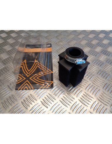 filtre air mousse cornet diam 28 / 35 noir droit scooter moto mecaboite quad dir
