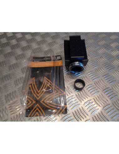 filtre air mousse cornet diam 28 / 35 noir droit scooter moto mecaboite quad dir