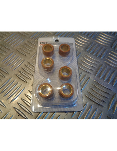6 galets variateur tnt racing ceramic 20 x 14,6 mm - 13,5 gr scooter honda kymco