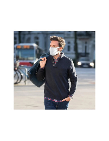 DIM lot de 5 masques tissu coton protection visage filtration air lavable 30 foi