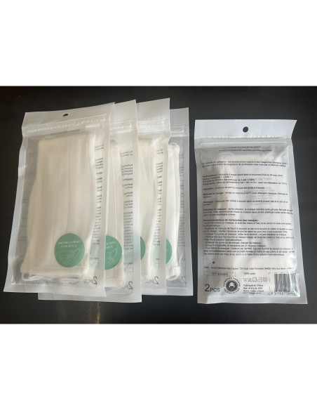 Lot de 10 Masques de Protection UNS1 Lavables et Réutilisables pour Adultes