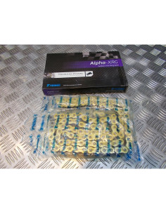 chaine transmission renforce moto tsubaki 530 alpha 2 xrg 104 maillons or 450354