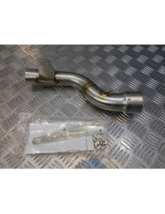 tube intermediaire raccord pot echappement origine sur silencieux crd moto husqv