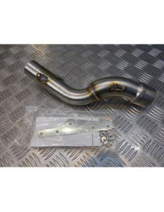 tube intermediaire raccord pot echappement origine sur silencieux crd moto husqv 2