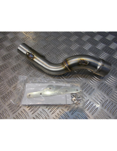 tube intermediaire raccord pot echappement origine sur silencieux crd moto husqv