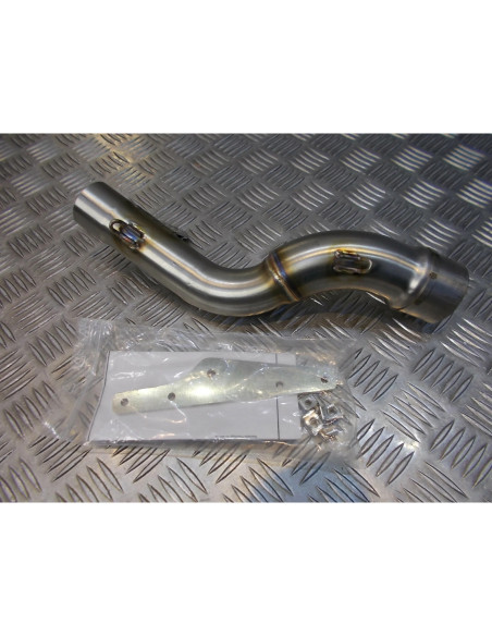 tube intermediaire raccord pot echappement origine sur silencieux crd moto husqv