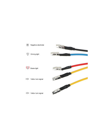 feu arriere led cabochon fume clignotant intégre eclairage plaque moto scooter q