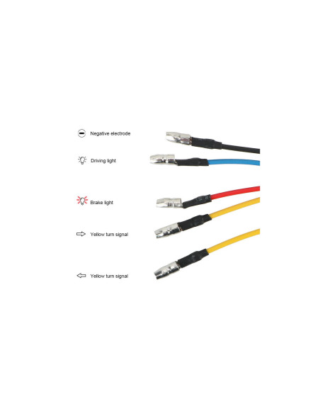 feu arriere led cabochon fume clignotant intégre eclairage plaque moto scooter q