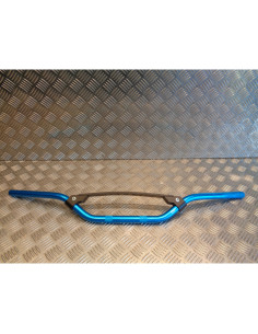 guidon alu bleu highway diam 22 avec barre renfort universel moto mecaboite cros