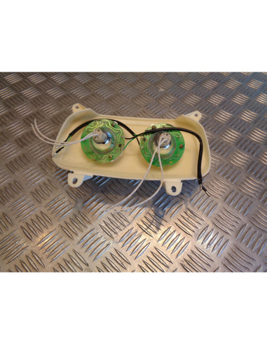 phare optique avant blanc double ampoule 12v 35w / 35w + leds scooter mbk 50 boo