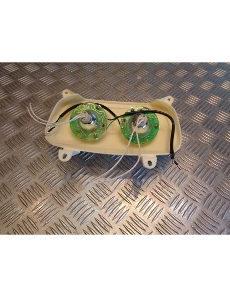 phare optique avant blanc double ampoule 12v 35w / 35w + leds scooter mbk 50 boo