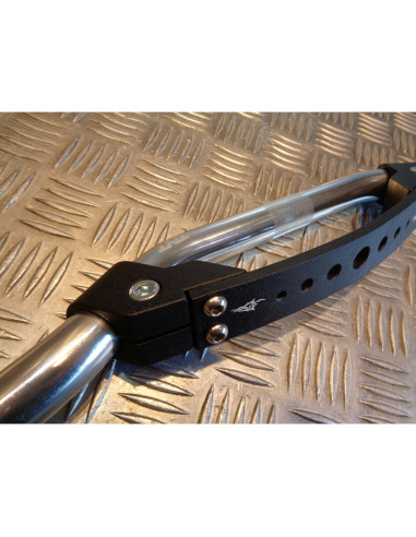 guidon alu silver street bike highway pour potence scooter