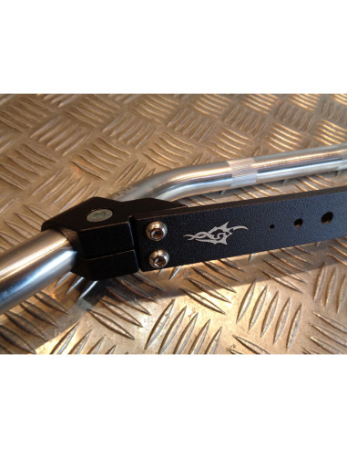 guidon alu silver highway diam 22 avec barre renfort universel moto mecaboite cr