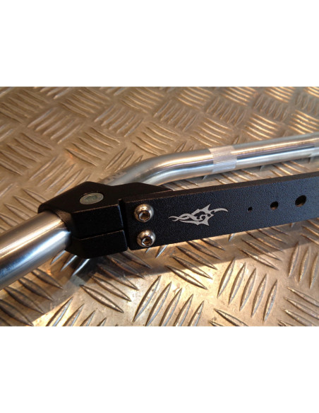 guidon alu silver highway diam 22 avec barre renfort universel moto mecaboite cr
