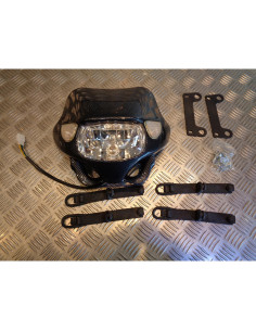 plaque phare tete fourche carbone universel adaptable moto enduro trail mecaboit