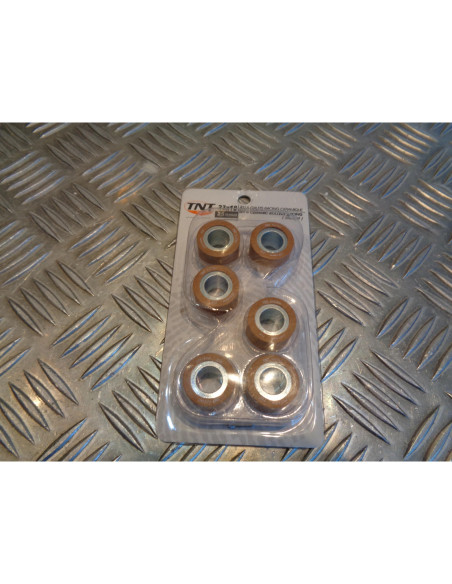 6 galets variateur tnt racing ceramic 23 x 18 mm - 25 gr scooter honda kymco suz