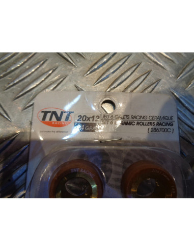 6 galets variateur tnt racing ceramic 20 x 12 mm - 14 gr scooter suzuki yamaha