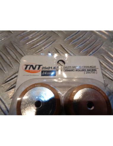 6 galets variateur tnt racing ceramic 25 x 21,8 mm - 24 gr scooter piaggio 500 x