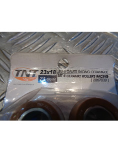 6 galets variateur tnt racing ceramic 23 x 18 mm - 21 gr scooter honda kymco su 2