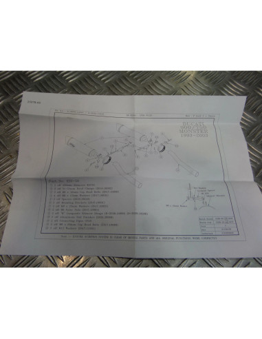 montage scorpion cp049 tube pot silencieux moto ducati 900 750 monster Z039DI56