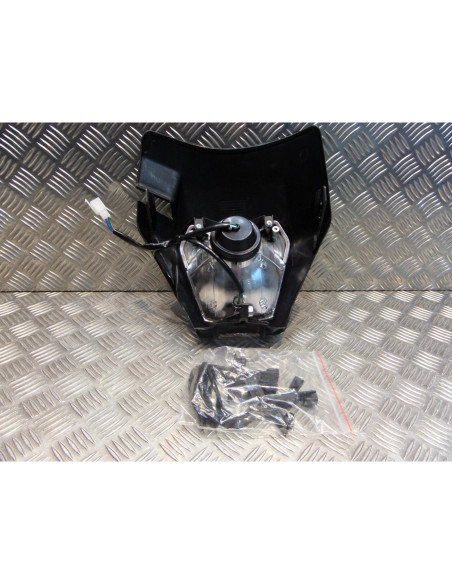 plaque phare tete fourche noir ktm universel adaptable moto trail enduro mecabo