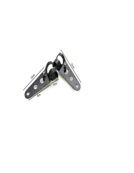 jeu patte platine support phare optique universel adaptable 27 - 36 mm moto mult