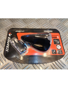 scrapper projecteur eclairage lumiere avant 100 lumen recharge usb velo