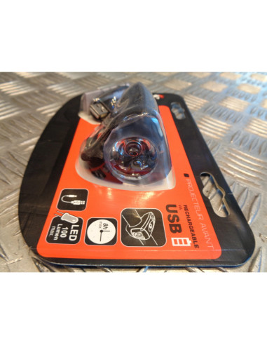 scrapper projecteur eclairage lumiere avant 100 lumen recharge usb velo