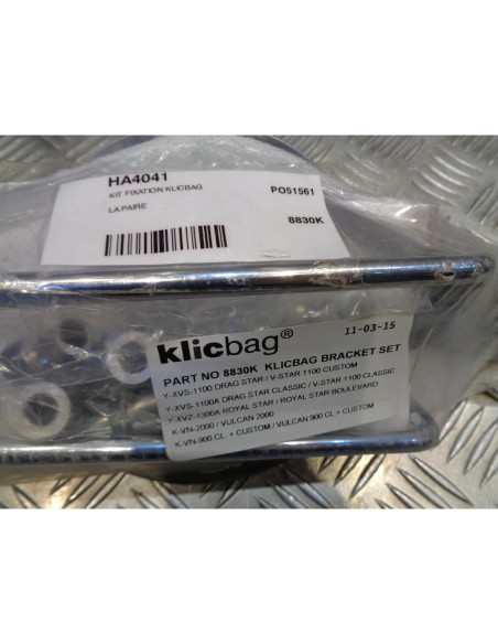 kit support fixation sacoches cavalieres klicbag moto yamaha xvs 125 250 dragsta