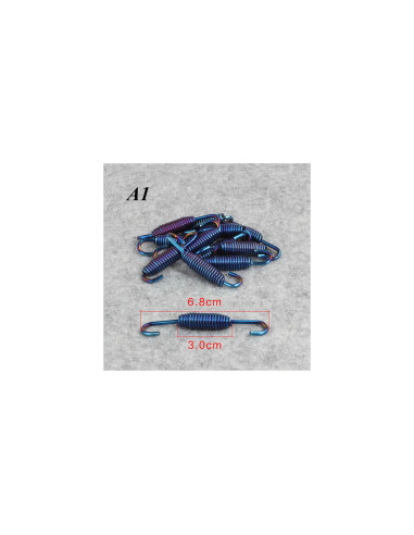 jeu de 2 ressort violet 6,8 cm 680 mm pour pot silencieux echappement moto scoot