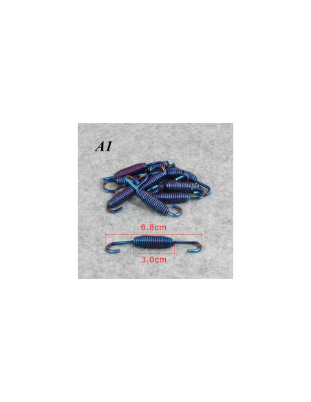 jeu de 2 ressort violet 6,8 cm 680 mm pour pot silencieux echappement moto scoot