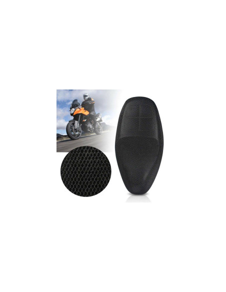 housse recouvrement selle m moto scooter mobylette quad antiderapant maille noir