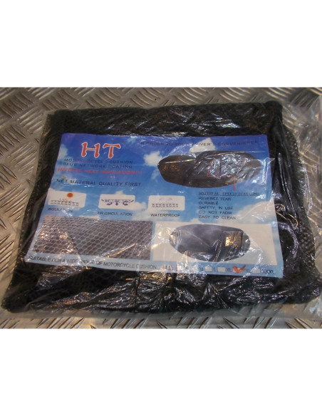 housse recouvrement selle m moto scooter mobylette quad antiderapant maille noir