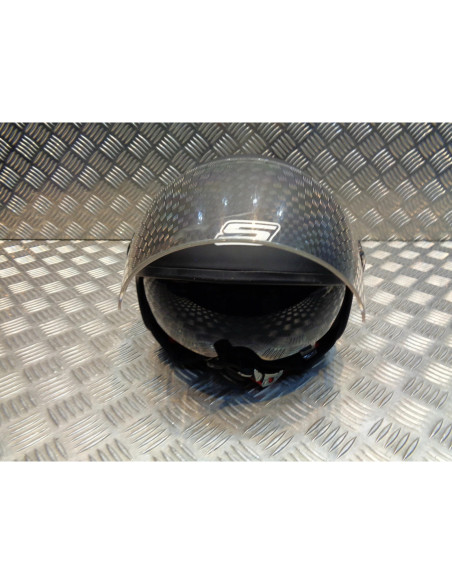 casque demi jet s-line noir mat double visiere taille xs 54 scooter moto quad