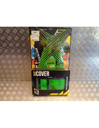 kit complet blackbird autocollants stickers + housse selle moto kawasaki kx 250