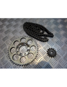 kit chaine pignon 14 dents couronne 46 dents moto suzuki 80 ts