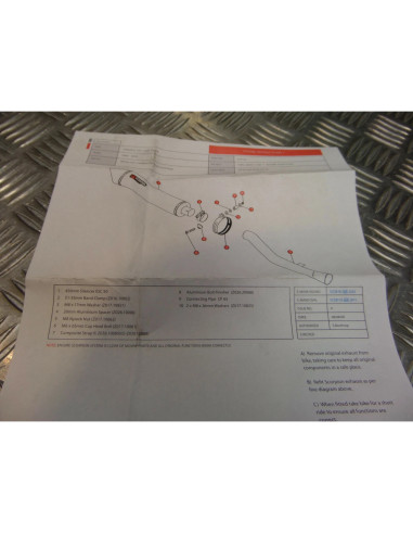montage scorpion cp063 tube pot silencieux moto yamaha 1000 fzs fazer Z039.YA64