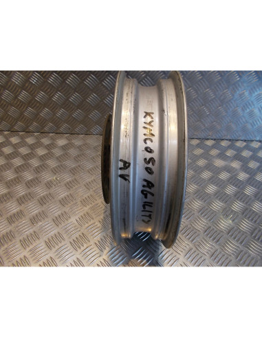 jante roue avant + disque frein scooter kymco 50 agility 4 temps 12 pouces