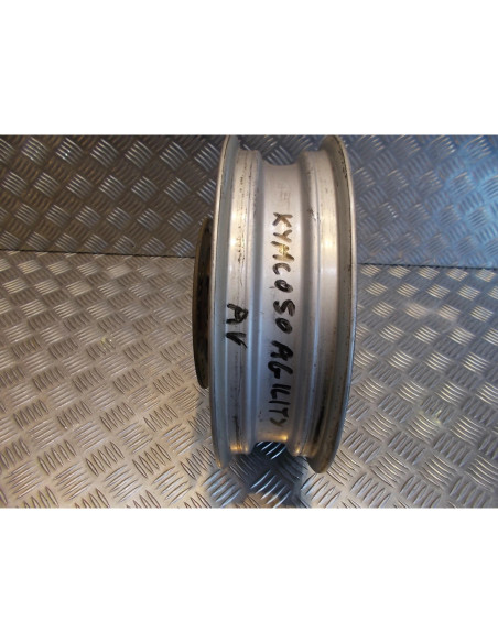 jante roue avant + disque frein scooter kymco 50 agility 4 temps 12 pouces