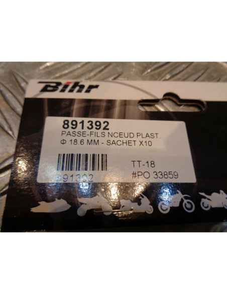 sachet 10 x passe fils noeud plastique blanc transparent diam 18,6 mm fixation f