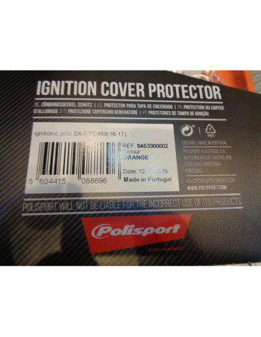 cache orange protection carter allumage moto ktm 450 sx-f husqvarna fc fs polisp