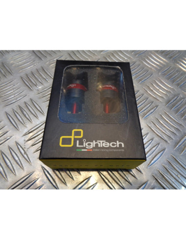 jeu embout guidon lightech devil serie alu rouge moto multimaque KTM304ROS bihr