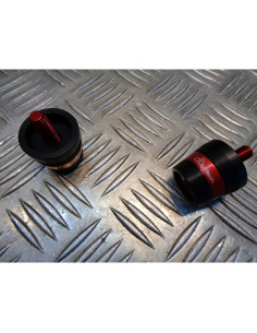 jeu embout guidon lightech devil serie alu rouge moto multimaque KTM304ROS bihr 2