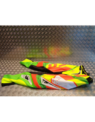 pantalon moto cross ufo 40th anniversary rouge jaune vert fluo taille 34 us PI04