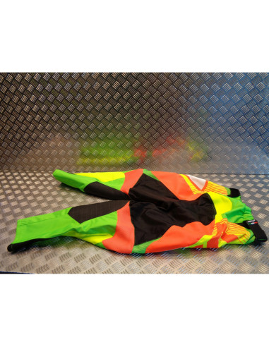 pantalon moto cross ufo 40th anniversary rouge jaune vert fluo taille 34 us PI04