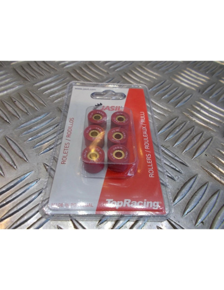 6 galets variateur JASIL 15 X 12 mm - 8,5 gr scooter mbk 50 booster nitro next r