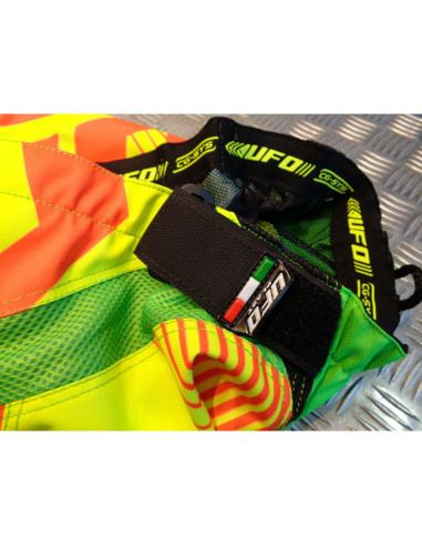 pantalon moto cross ufo 40th anniversary rouge jaune vert fluo taille 34 us PI04